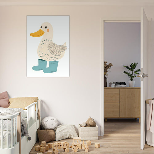 Artfulprints  Lieve eend op regenlaarzen   poster 70x100 cm - vtwonen shop