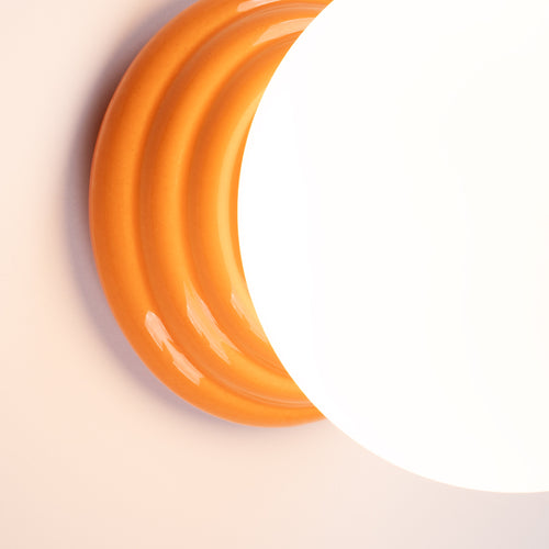 Sollux Lighting Wandlamp ZORI oranje IP44 - 12x16x12cm