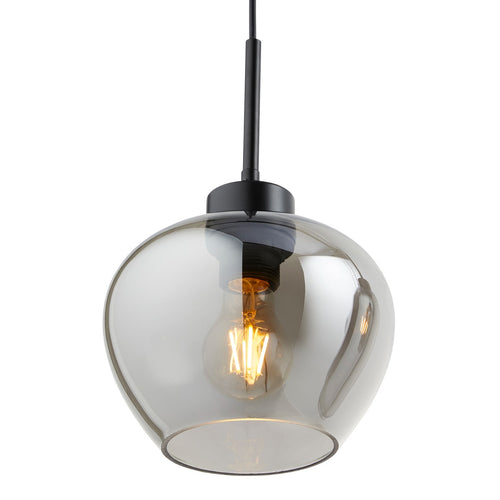 Lighto | Hanglamp zwart met smoke glas 4-lichts | Elin - vtwonen shop