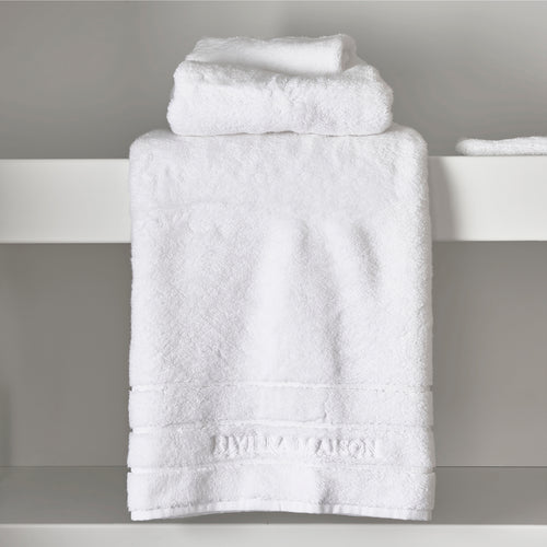 Rivièra Maison RM Hotel Towel white 140x70 - Katoen - Wit - vtwonen shop