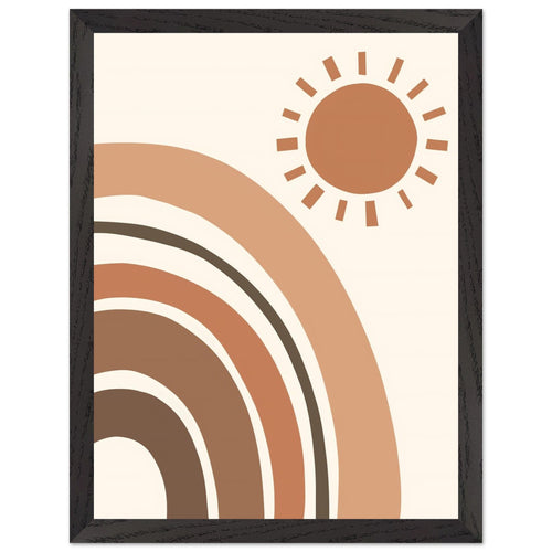 Artfulprints Poster met Lijst Boho – Soft sun   - 30x40 cm - beige