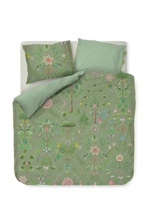 Pip Studio dekbedovertrek Bamboleo - 200x200/220 cm - groen - vtwonen shop