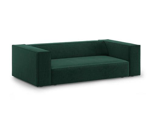 Cosmopolitan Design Bank Arendal 2-zits, chenille met ribbeleffect flessengroen - 102x180x70cm