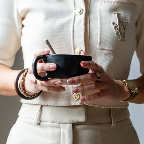 The Table Atelier Cappuccino Mok 220 ml Black Pepper - vtwonen shop