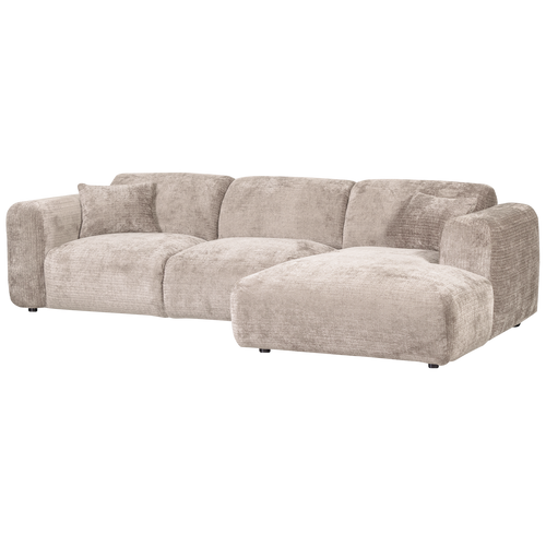 WOOOD chaise longue bank rechts Cloud - Chenille - Naturel -80x280x165