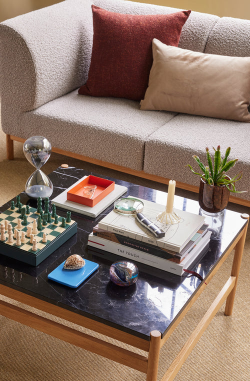 Hübsch onderzetters Amare - steenpoeder - 15x10xh2cm - vtwonen shop