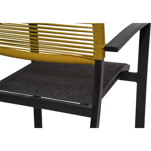 Lesli Living bistrostoel Vitolini - geel - 57x62x87cm