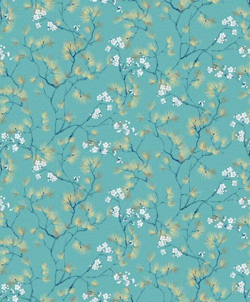 Masureel behang bloemen blauw - 53 cm x 10.05 m - 630643 - vtwonen shop