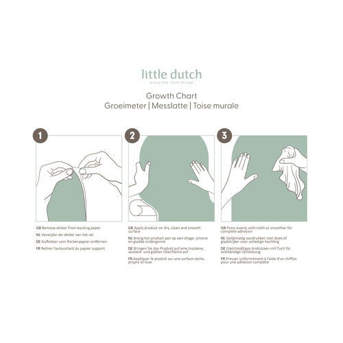 Little Dutch Groeimeter Muursticker op vliesbehang Kinderkamer Fairy Garden - vtwonen shop