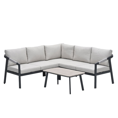Garden Impressions Loungeset Milou hoek 4-delig - donker grijs