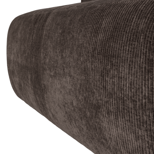 WOOOD eetbank 164 cm rugleuning Mojo Base - Rib - Bruin - 83x164x76