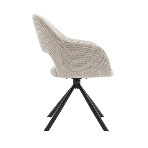 DÉJA Living Eetkamerstoel Livia - Beige - Draaibaar - Set van 2 - vtwonen shop