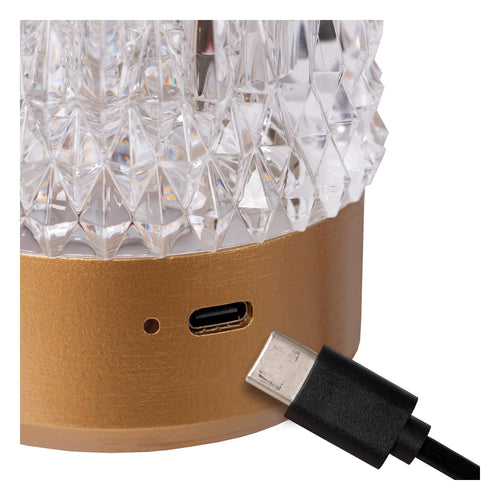 Lucide tafellamp LILY - Geïntegreerde LED - Mat Goud / Messing