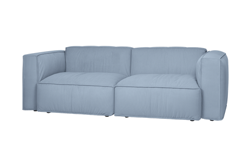 noo.ma Lobi 3-zitsbank - babyblauw corduroy, 243x97,5x73,5 cm