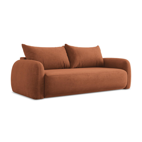 LaMiaSofa 3-zits slaapbank Amalfi - chenille stof - terracotta - 250x112x90