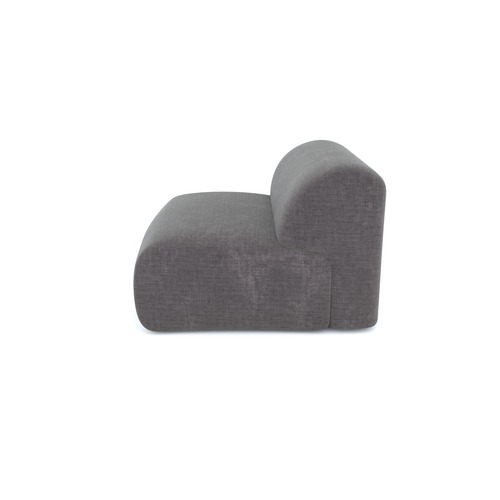 Sia Home - Fauteuils MYRA - Fluweel met structuur - Grijs - 75cm - vtwonen shop