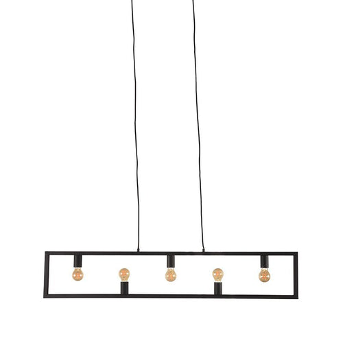 LABEL51 Hanglamp Quadrato - Zwart Metaal - 135x10x130cm - vtwonen shop