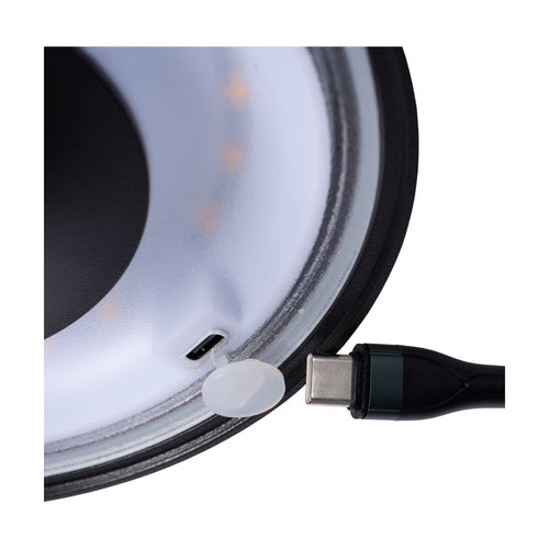 Atmooz tafellamp Balto - zwart - Ø 15 x H 21,5 cm - geïntegreerde led