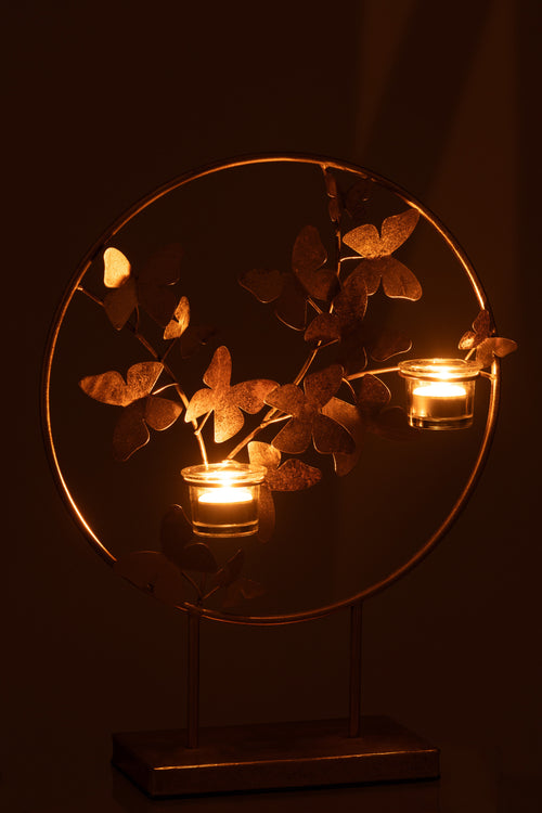 J-Line theelichthouder Fly - metaal - goud - vtwonen shop