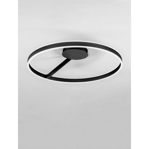 Nova Luce BIANCO Geïntegreerde LED-plafondlamp, halfverzonken, zandzwart, Triac dimbaar, 48W, 3118lm, 2700-3000-4000K kleurtemperatuur.