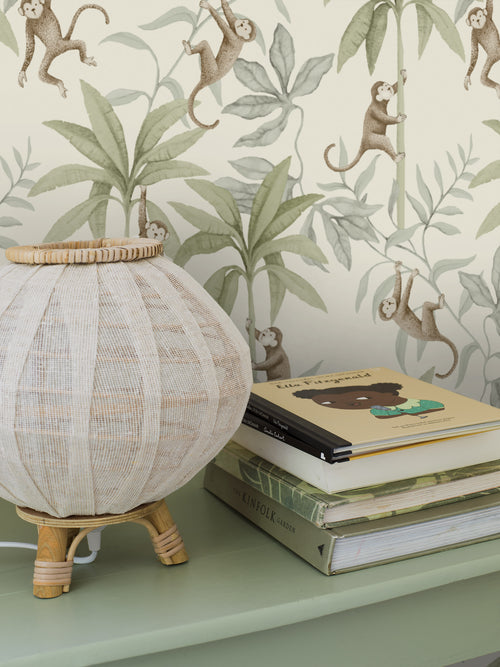 Borastapeter behang jungle dieren groen - 53 cm x 10.05 m - 660620 - vtwonen shop