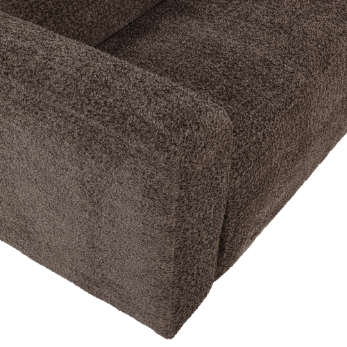 WOOOD 1,5-zits bank arm links Mojo Base - Wollig - Bruin - 74x145x97