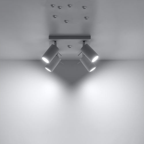 Sollux Lighting Plafondlamp RING 4 wit - 25x25x16cm