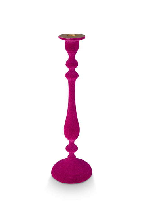 Pip Studio - Deerest Darling Pink - Fluwelen Kandelaar - 37cm