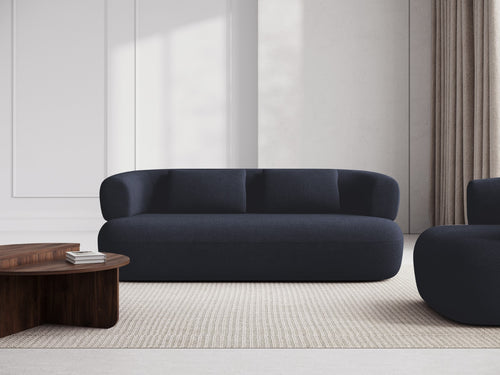 Micadoni Bank Jenny 3-zits, boucle, donkerblauw - 90x178x73cm