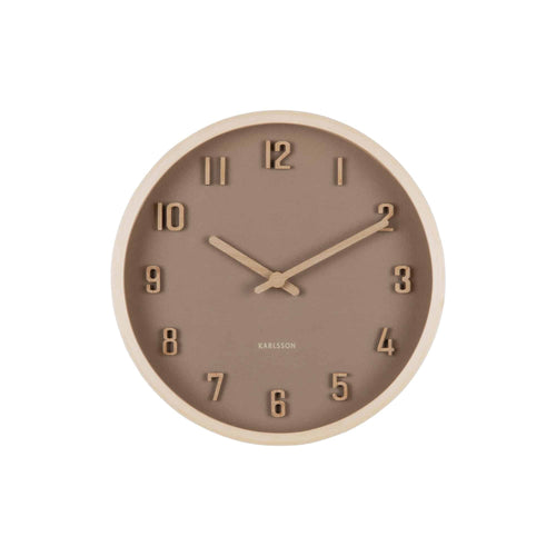 Karlsson wandklok Nervadura - bruin - Ø22cm