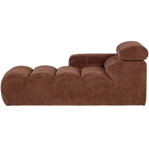 WOOOD chaise longue element arm links Novi - Ribstof - Terra - 86x109x173 - vtwonen shop