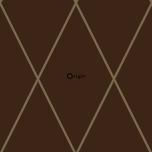 Origin Wallcoverings behang ruiten mat bruin en glanzend brons - 53 cm x 10,05 m - 345717 - vtwonen shop