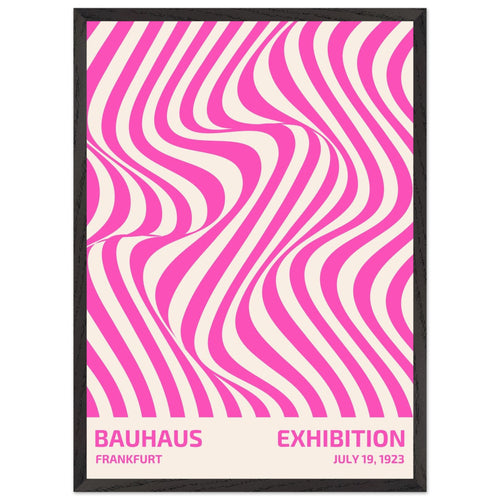 Artfulprints Poster met Lijst Bauhaus - Exhibition Frankfurt pink   - 50x70 cm - Roze
