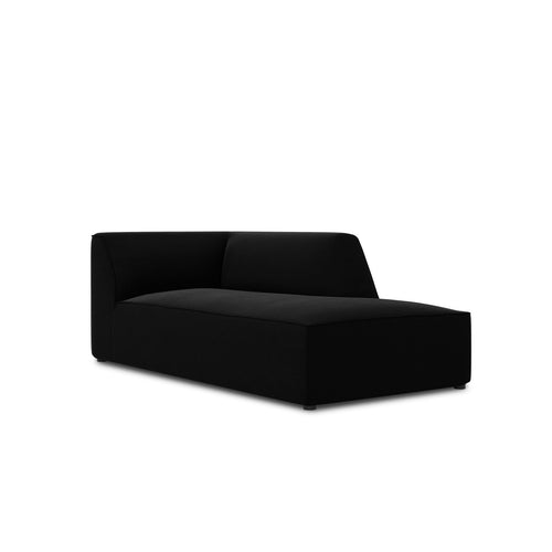 Cosmopolitan Design - Ligstoel rechts Siena flueel zwart - 181x93x69cm