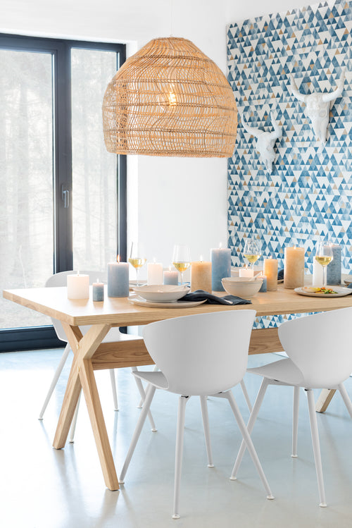 J-Line cilinderkaars - aqua - small - 18U - 6 stuks