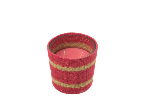 J-Line geurkaars Mand - Tender Roze - roze - small - 45U