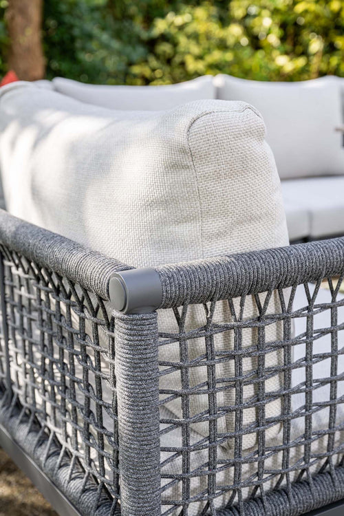 Garden Impressions Teramon loungeset met hoge tafel donkergrijs rope