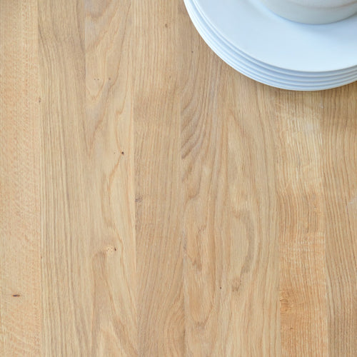 Tikamoon Tafel van massief eikenhoutzonder knoesten voor 6/8 personen - Naturel
