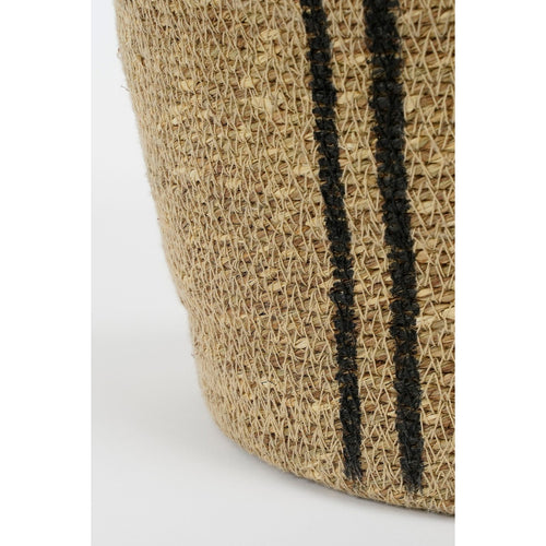 Mica Decorations Opbergmand - Set van 3 - H38 x Ø30 cm - Zeegras - Lichtbruin