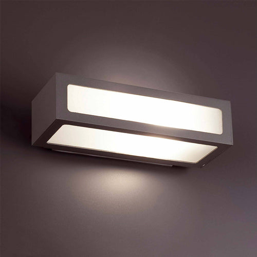 Faro Natron - 1 Licht Wandlamp Buiten Donkergrijs IP54, E27