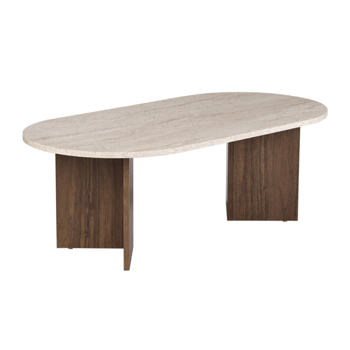 Calicosy - IRIS Ovale salontafel L119 cm - Kasjmier - 60x119x39,8 cm