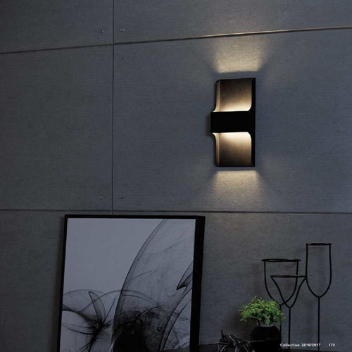 Artdelight wandlamp Dallas - 2 lichts - 7.8  x 24   cm - zwart