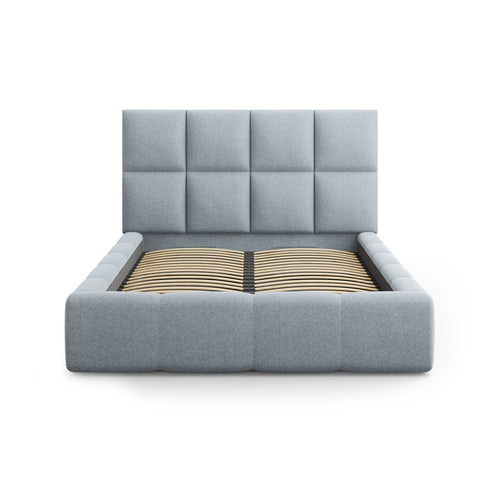 Cosmopolitan Design - Opbergbed met hoofdeinde Livigno 200x140cm structurele stof lichtblauw - 230x165x125cm