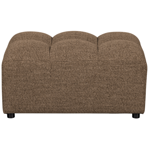 WOOOD hocker Allure - Geweven Stof - Donkerbruin Melange - vtwonen shop