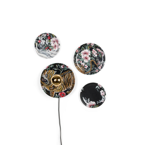 Bold Monkey No Food Here wandlamp tijger - Set van 4 - vtwonen shop