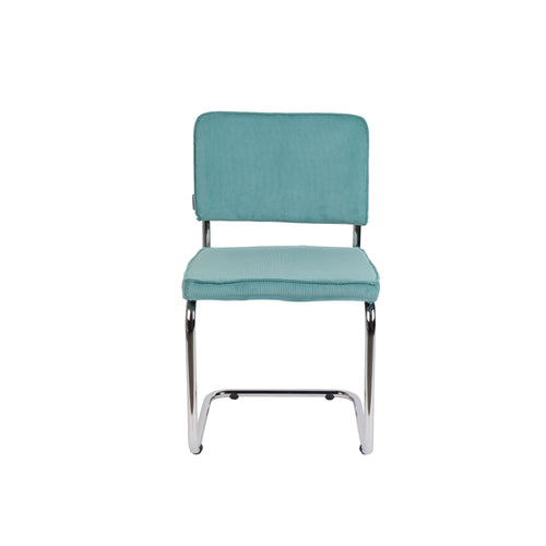 Zuiver Ridge Rib Eetkamerstoelen  Blauw - Set van 2 - vtwonen shop