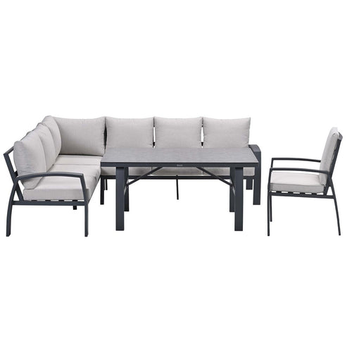 Garden Impressionslounge dining set Cameron 4-delig links incl stoel - desert sand