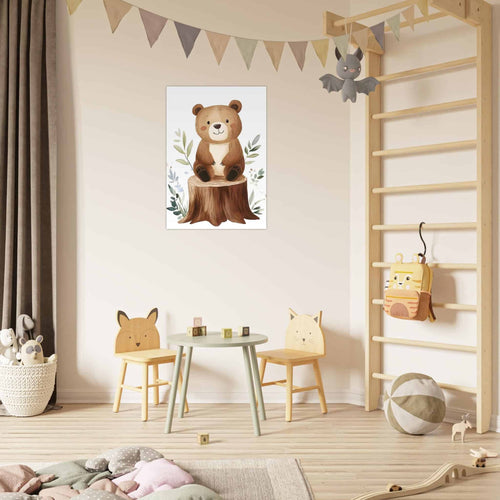 Artfulprints  Beertje in het bos   poster A4 21x29.7 cm - vtwonen shop