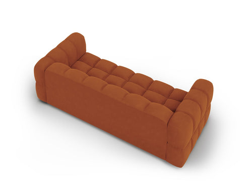 Cosmopolitan Design Modulaire bank Sky 4-zits, flueel, terracotta - 102x244x70cm