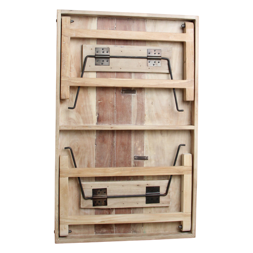 Raw Materials salontafel Limewash - inklapbaar - FSC gerecycled hout - 120x75x45 cm